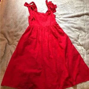 Cute red eyelet dress!
